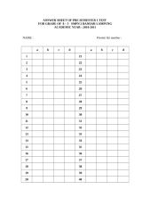 ANSWER SHEET  CONSIST OF 40 FOR GRADE 8-5 AY 2010-2011.doc